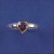 SPC7mm PURPLE HEART CZ PLATED BEZEL RING