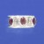 SPC RUBSET CAB GARNET 3 STONE RING     =