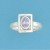 SPC OPEN SQ.TOP OVAL LAVENDER CZ RING