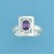 SPC OPEN SQ.TOP OVAL PURPLE CZ RING