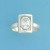 SPC OPEN SQ.TOP OVAL CZ RING