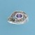 SPC PURPLE CZ/MARCASITE CROSSOVER RING