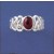 SPC 7x5 GARNET PLAIT SHANK CELTIC RING