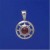 SPC GARNET SET CUTOUT ROUND PENDANT