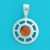 SPC 13mm AMBER SET RM STYLE ROUND PEND.