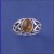 SPC 8x6 AMBER CELTIC DESIGN DRESS RING =
