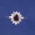 SPC GARNET/CZ OVAL CLUSTER RING        =