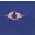 SPC IMM AME/CZ FANCY CLUSTER X-OVER RING