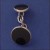 SPC 15mm ROUND SODALITE CHAIN CUFFLINKS=