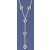 SPC IMM.STONE SET HEARTS CURB Y CHAIN