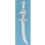 SPC CZ SET SABRE SWORD PENDANT-BLING   =