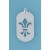 SPC 33x19mm CUTOUT FLEUR-DE-LYS TAG    =