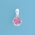 SPC PINK CRYSTAL CUBE PENDANT