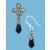 SPC BLACK CRYSTAL/MARC.EARRING PEND SET