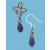 SPC PURPLE CRYST/MARC.EARRING PEND SET =