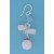 SPC PINK/BLUE REAL STONE DROP EARRINGS =