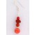 SPC RED STONE DROP EARRINGS            =