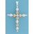 SPC 60x45mm WOOD BEADS/LASER BEAD CROSS