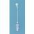 SPC FACETED PINK BEADS CHAIN DROP STUDS