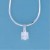 SPC 16"COBRA CHAIN/5mm SQ.CZ PENDANT   =