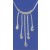 SPC SNAKE CHAIN WITH 5 CRYSTAL DROPS