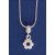 SPC 17"SNAKE CHAIN/9mm FLOWER DES.DROP =