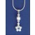 SPC 16"SNAKE CHAIN/IMM.STONE FLOWER DROP