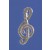 SPC MARCASITE TREBLE CLEF BROOCH       =